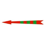 Xplo - samoprzylepna strzałka znakujaca czerwona w zielone znaki