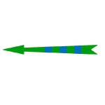 Xplo - self-adhesive arrow marking green with blue signs