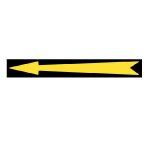 Xplo - self-adhesive yellow marking arrow on a black background